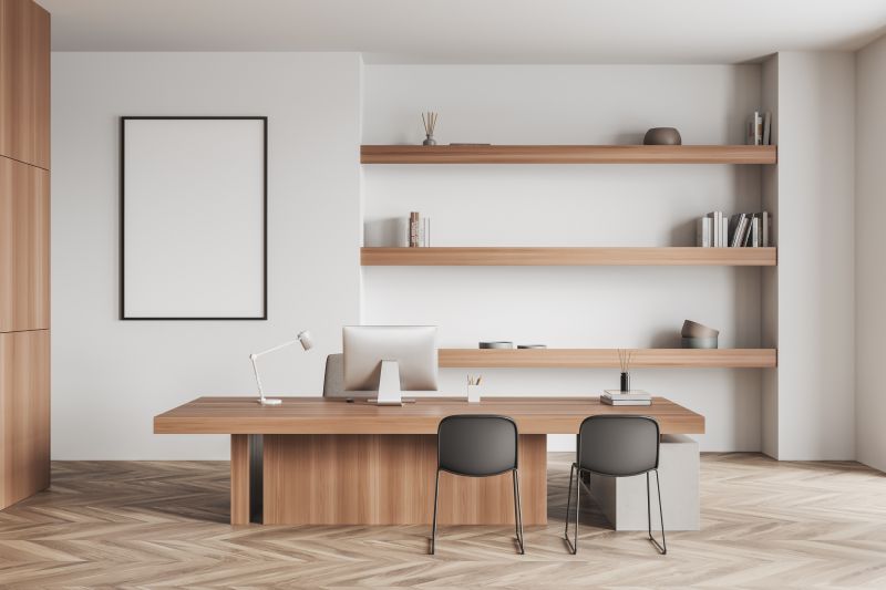 Artistic Shelves in a Commercial Space